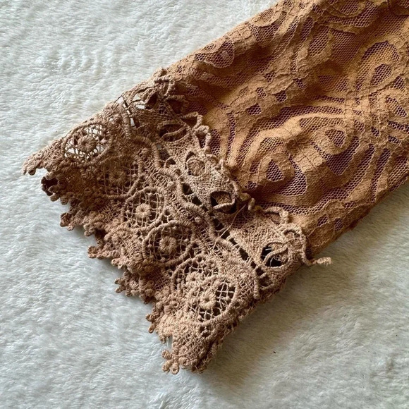 Y2K 2000s Boho Coconut Girl Lace Mini Slip Coverup Dress - Picture 6 of 10